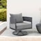 Armen Living Argiope Outdoor Patio Swivel Rocking Chair in Gray Aluminum with Cushions 840254332515 - alternate 3